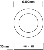 ΛΕΥΚΟ ΣΤΡΟΓΓΥΛΟ LED ΠΑΝΕΛ ΟΡΟΦΗΣ 23W 6500K 2120Lm Φ285mm 230V AC Ra80