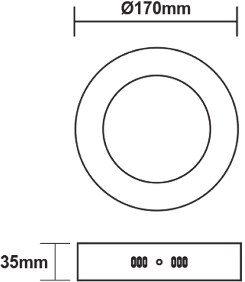 ΛΕΥΚΟ ΣΤΡΟΓΓΥΛΟ LED ΠΑΝΕΛ ΟΡΟΦΗΣ 12W 4000K 1100Lm Φ160mm 230V AC Ra80