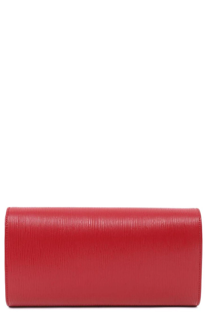 Γυναικείο βραδινό τσαντάκι clutch κόκκινο  doca  19607