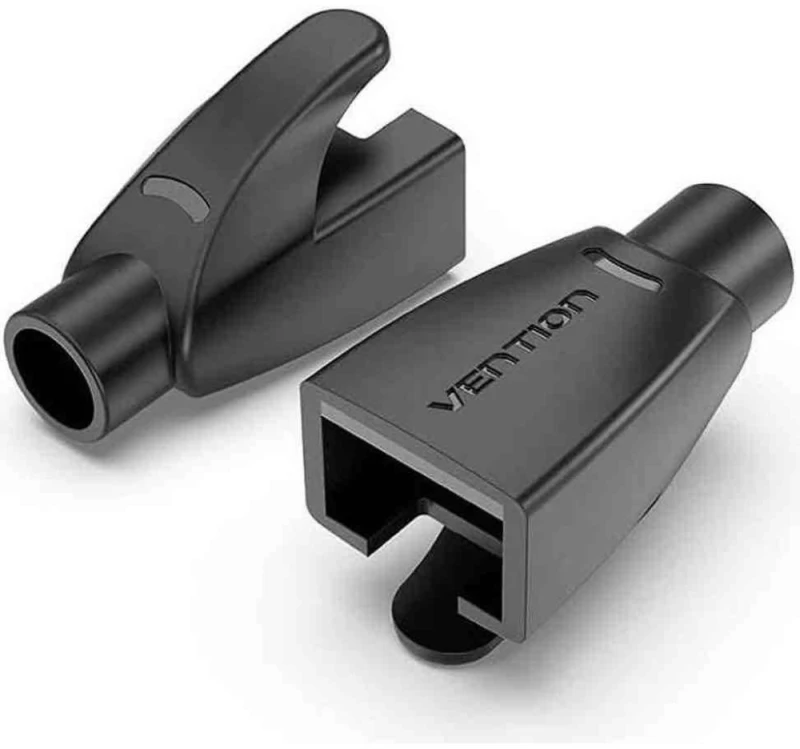 Vention Rj45 Strain Relief Boots Black pvc Type 50-Pack (Iodb0-50) (Veniodb0-50)