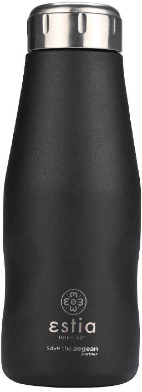 Estia Θερμος Travel Flask Save the Aegean 350ml Midnight Black
