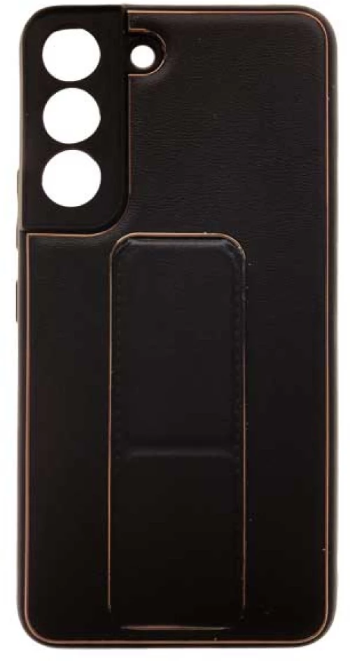 Tel Protect® Leather  Luxury Stand Case Samsung Galaxy S22 Μαύρο