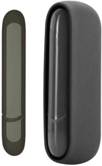 Techsuit® Silicone Sleeve και Door Cover για IQOS 3 Series - Μαύρο