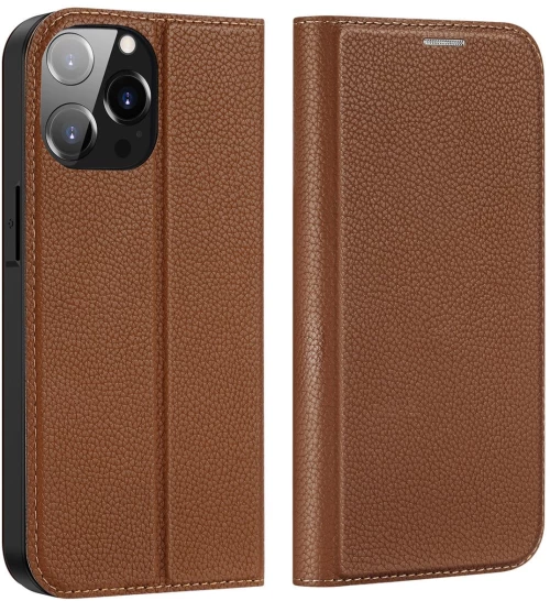 DUX DUCIS® Skin X2 Series Book Δερματίνη iPhone 14 Pro Max - Καφέ