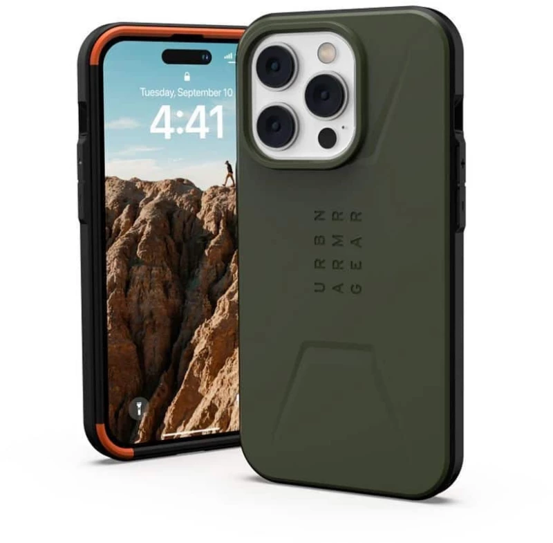 UAG® Civilian for Magsafe Back Cover Σιλικόνης Ανθεκτική iPhone 14 Pro Max Λαδί