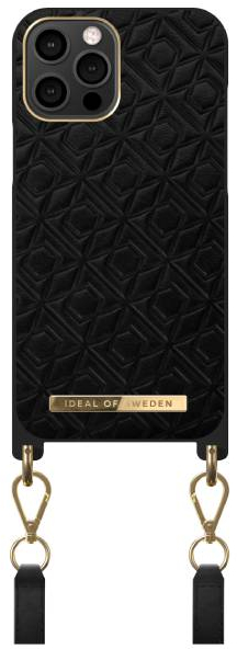 IDEAL OF SWEDEN® θήκη λαιμού iPhone 12 Pro Max Embossed Black - (IDNCAW21-I2067-328)