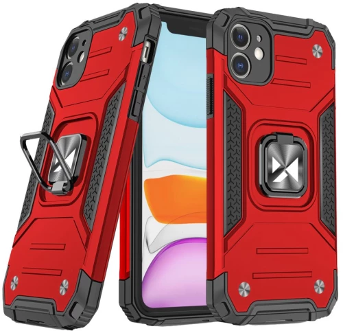 Wozinsky Θήκη Ring Armor Kickstand Apple iPhone 12 Mini Χρώματος Κόκκινο