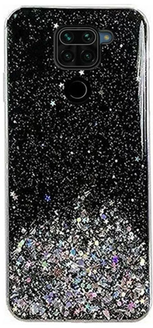 Wozinsky Θήκη Σιλικόνης Star Gliiter Xiaomi Redmi Note 9 Χρώματος Μαύρο