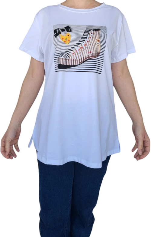 Γυναικείο T-shirt Sneaker ΑΣΠΡΟ