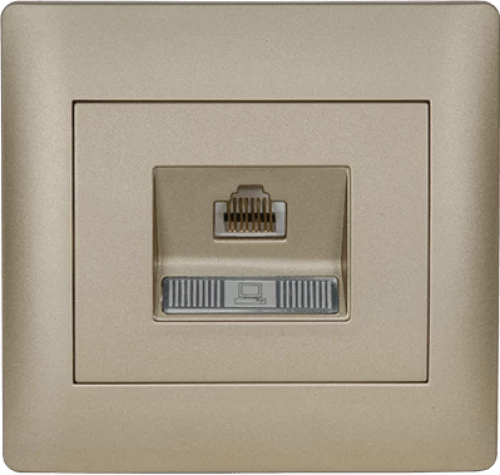 RHYME COMPUTER SOCKET CHAMPAGNE METALLIC