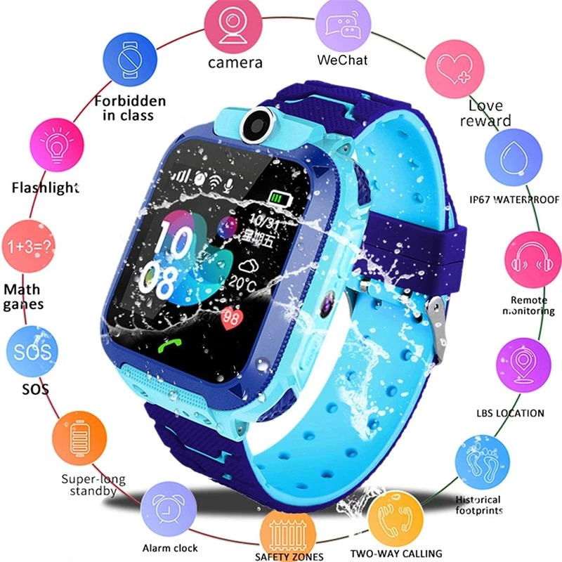 Παιδικό Smartwatch με GPS και Καουτσούκ/Πλαστικό Λουράκι Ροζ Q12B