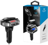 Φορτιστής Αυτοκινήτου Bluetooth με Ακουστικό V6 BT - Handsfree Car Kit FM 68170