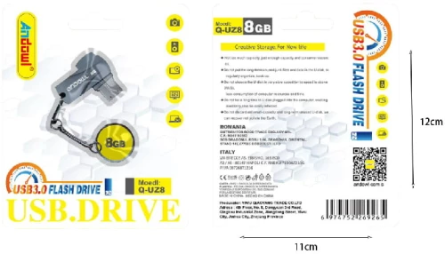Andowl Στικάκι USB 3.0 Flash Drive 8GB Q-UZ8 - Flash Drive 075451