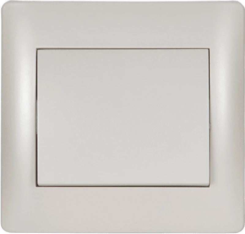 RHYME ONE BUTTON ONE WAY SWITCH WHITE METALLIC