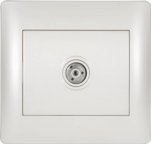 RHYME TV SOCKET WHITE METALLIC