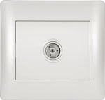 RHYME TV SOCKET WHITE METALLIC