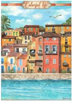 Stamperia Ριζόχαρτο Decoupage A4 Blue Dream Colorful Life