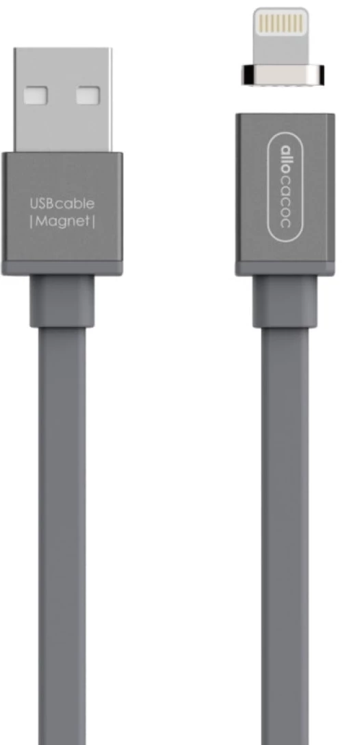 Designnest USBCable |Magnet| (Lightning) Μαγνητικό καλώδιο φόρτισης και μεταφοράς δεδομένων (1,5 μέτρο - γκρι)