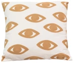 Μαξιλάρι Eyes Inart φυσικό-λευκό ύφασμα 45x45x2.5εκ
