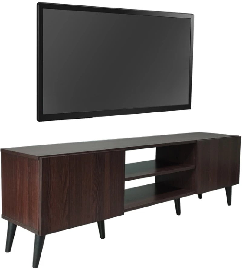 Έπιπλο τηλεόρασης Icarus pakoworld μελαμίνης καρυδί-wenge 150x32x46εκ