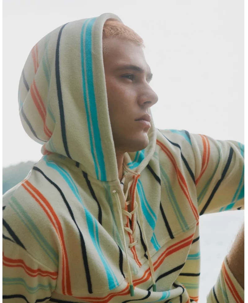Scotch&Soda Towelling Striped Hoodie
