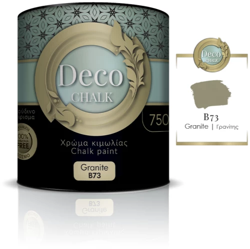 Χρώμα κιμωλίας νερού Deco Chalk Paint 750ml - B73 Γρανίτης