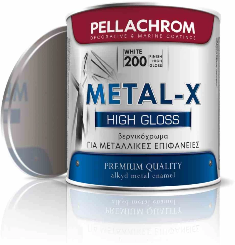 Βερνικόχρωμα μεταλλικών επιφάνειων λευκό Metal-X 750ml