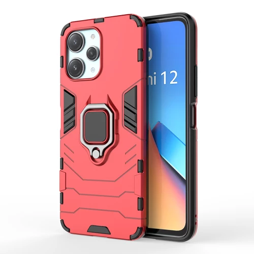 Panther Series Shockproof Case for Xiaomi Redmi 12 Red