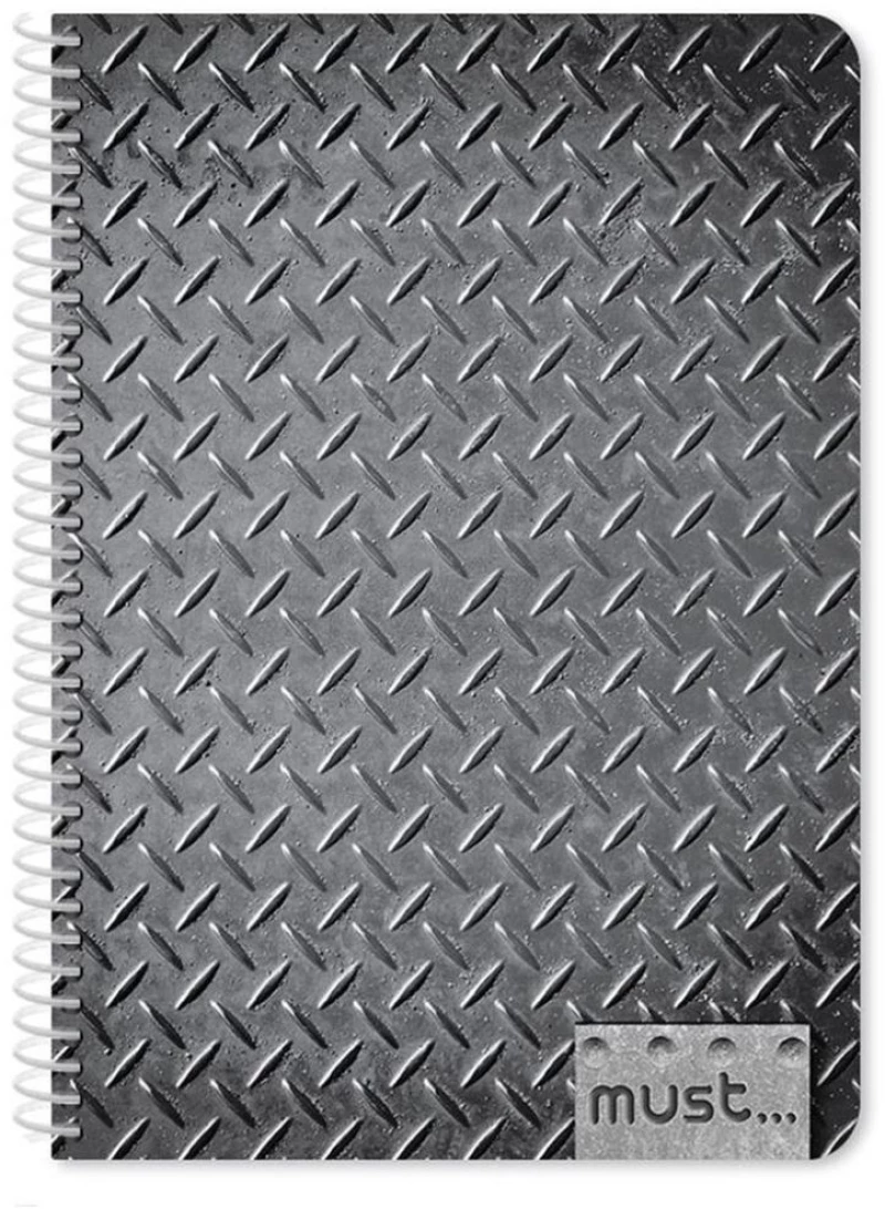 Τετράδιο Σπιράλ Must 17χ25 4θ. 120φ. Metal 584258