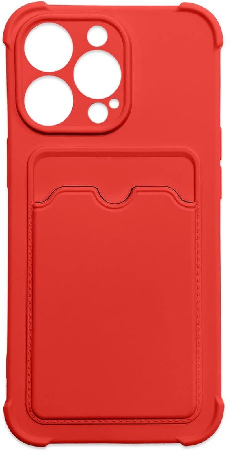 Card Armor Case cover for iPhone 11 Pro Max card wallet Air Bag armored housing Red