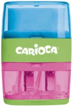 Ξύστρα  Carioca Διπλή Βαρελάκι +Γόμα