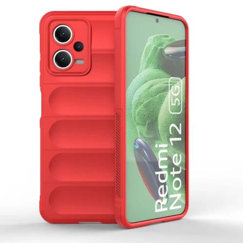 Magic Shield Case for Xiaomi Redmi Note 12 5G / Poco X5 5G Flexible Armor Case Red