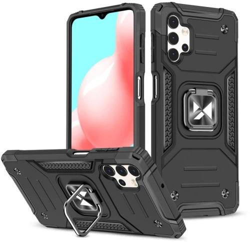 Wozinsky Ring Armor Tough Hybrid Case Cover + Magnetic Mount for Samsung Galaxy A13 5G black