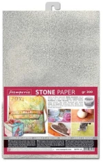 Stamperia Stone paper A4 Silver