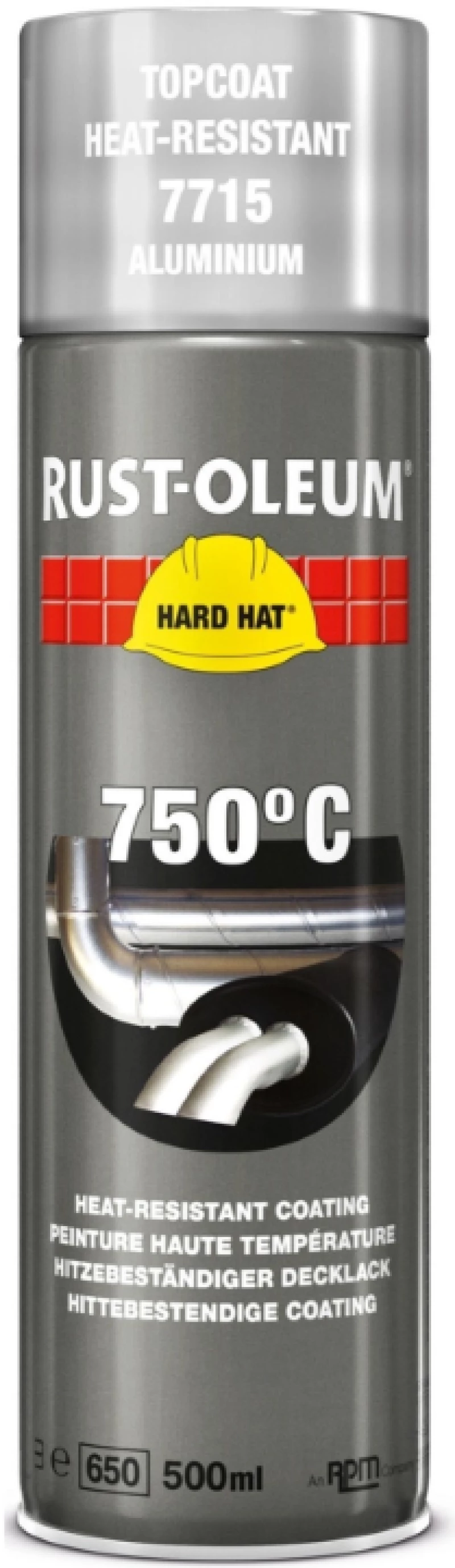 Χρώμα υψηλών θερμοκρασιών αλουμίνιο Heat Resistant 750ºC Rust Oleum 500ml