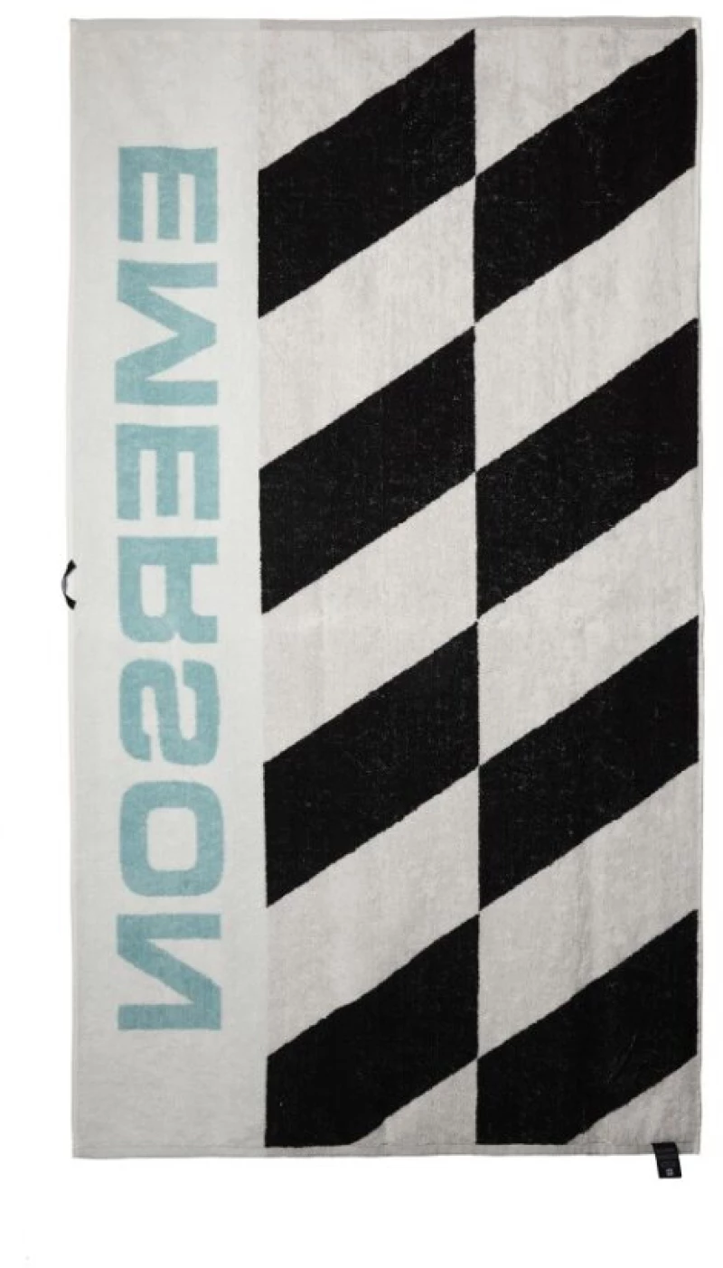 EMERSON  BEACH TOWEL (241.EU04.03  BLACK/WHITE/ AQUA)
