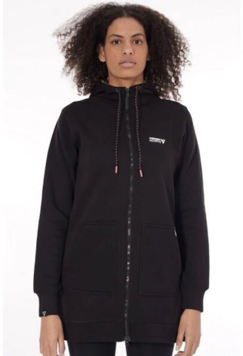 MAGNETIC NORTH ZIP HOODIE LONG (22060-BLACK)