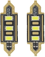 ΛΑΜΠΑΚΙΑ ΠΛΑΦΟΝΙΕΡΑΣ 39mm 12V 5.600K 3xSMD 5730 LED AMIO - 2 ΤΕΜ. 01450/AM
