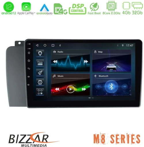 Bizzar M8 Series Volvo S60 2004-2009 8core Android12 4+32GB Navigation Multimedia Tablet 9 U-M8-VL1514