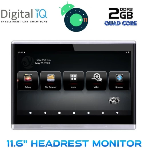 DIGITAL IQ AN1160_HR 11.6” HEADREST MONITOR DIQ_AN_1160_HR