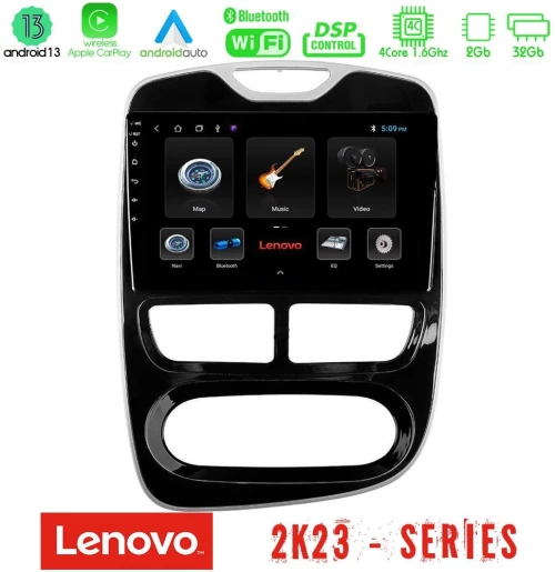 Lenovo Car Pad Renault Clio 2012-2016 4Core Android 13 2+32GB Navigation Multimedia Tablet 10" U-LEN-RN783