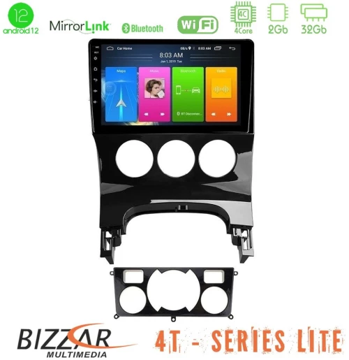 Bizzar 4T Series Peugeot 3008 AUTO A/C 4Core Android12 2+32GB Navigation Multimedia Tablet 9" U-LVB-PG0163