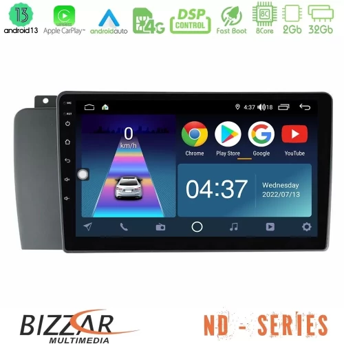 Bizzar ND Series 8Core Android13 2+32GB Volvo S60 2004-2009 Navigation Multimedia Tablet 9" U-ND-VL1514