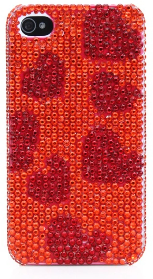 Back Cover Strass για iPhone 4/4s A117 A117 OEM_ΚΟΚΚΙΝΟ