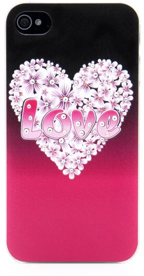 Back Cover Strass για iPhone 4/4s A188 A188 OEM_ΦΟΥΞΙΑ