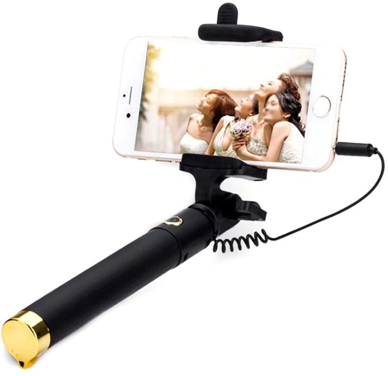 SELFIE STICK ΜΕ ΚΑΛΩΔΙΟ JACK 3.5mm 3976_ΠΡΑΣΙΝΟ