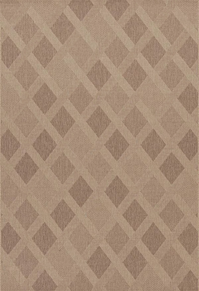 Χαλί μηχανής Ψάθα Ethnik 203729c Brown Caramel Beige New Plan 70x140