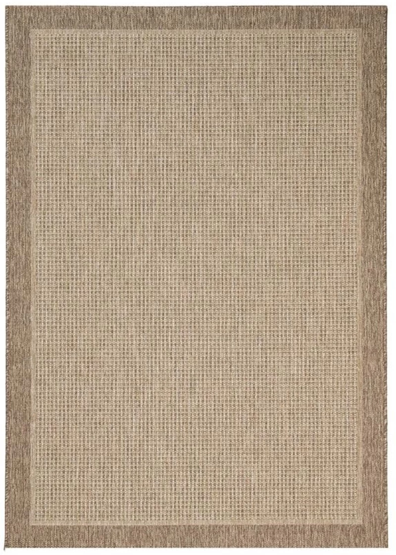 Χαλί μηχανής Ψάθα Ethnik 202822c Brown Caramel Beige New Plan 70x140