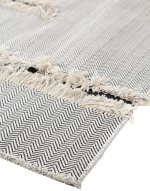 Χαλί βαμβακερό κιλίμι 160x230 Naturel 1026 Black Royal Carpet