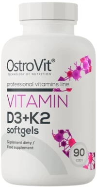 OstroVit Vitamin D3 2000 + K2 100 mcg [90 Softgels]
